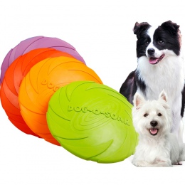 Gumowe pies latające zabawki dla małych i dużych psów Pitbull Puppy Dog latające dyski zabawki interaktywne produkty do szkoleni