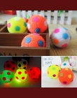 Wysokiej jakości migające światło Up kolorowe zabawki piłka nowość do ściskania pies piłka Squeak zabawki dźwięk 7 cm