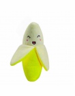 Przeniesienie artykuły dla zwierząt 1 pc pluszowe Banana kształt pies piskliwy zabawki dźwiękowe owoców interaktywne kot pies za