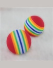 Piłka dla zwierzaka zabawki kolorowe gumy EVA bezpieczne zabawki dla Dog Cat zagraj w dobre towarzystwo obroża dla kociaka piesk
