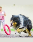 Nowy pies latające dyski Pet pierścień kształt EVA zabawki do żucia gryzienie zęby czyste pływające zabawki do żucia szczenię za