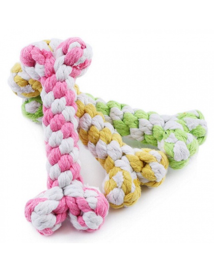 Przeniesienie artykuły dla zwierząt wysokiej jakości zabawka dla zwierząt domowych podwójny węzeł bawełny liny pleciony kształt 