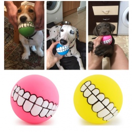 Śmieszne zwierzęta zabawki dla psów Puppy zęby kot piłka zabawki pcv Chew dźwiękowe psy zagraj pobierania piskliwy zabawki dla z