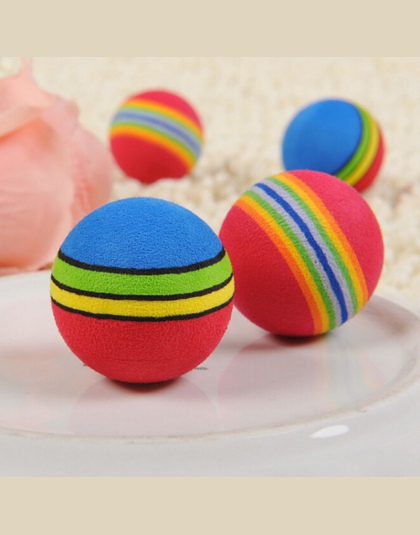 Funny Pet zabawki dziecko pies kot zabawki 3.5 CM Rainbow kolorowe kulki zabaw dla zwierzaki produkty WXV sprzedaż