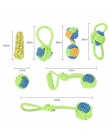 7 rodzaje wybrać zabawki dla psów Chew czyszczenie zębów liny z uchwytem węzeł zabawki dla zwierząt domowych szkolenia mały pies