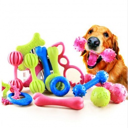 18 styl zabawka dla zwierząt domowych żuć piskliwy gumowe zabawki nietoksyczny gumowa zabawka śmieszne smoczki piłką dla kota sz