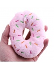 1 PC Funny Pet Dog Chew rzuć zabawki słodkie pączki Puppy kot piszczałka piszcząca zabawka pluszowa zabawki dźwiękowe 11 cm