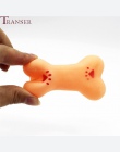 Przeniesienie artykuły dla zwierząt zabawka dla psa gumowe kości kształt piskliwy dźwięk interaktywne zabawki do żucia dla małyc