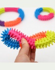 Nowa miękka guma do żucia zabawka dla zwierząt domowych gumowe Thorn pierścień koło odporne na zgryz do czyszczenia zębów zabawk
