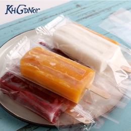 KHGDNOR 100 sztuk/partia na lód z tworzywa sztucznego torba Pop jednorazowe przezroczyste Popsicle torby lodówka mrożone lody to