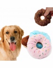 Miękkie pies pączki pluszowe zwierzęta pies zabawki dla psów zabawki do żucia Cute Puppy piszczałka zabawki dźwiękowe śmieszne P