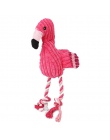 Pawstrip 35*15 cm Flamingo zabawki dla psów liny pleciony Puppy Chew zabawki odporne na zgryz psa piszcząca zabawka zabawki dla 