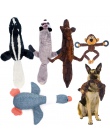 Zabawki dla psa Pet Puppy piszcząca zabawka śliczne wilk zabawki wypchane skrzypiące zwierząt pluszowy królik trąbić szkolenia w