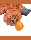 Dla zwierząt domowych piszcząca zabawka trwałe słodkie Papa kaczka wydaje dźwięku, pluszowy pies Puppy Chew zabawki szkolenia gr