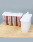 1 zestaw 4 komórki Popsicles formy z tworzyw sztucznych mrożone lody formy maszyna do lodów na patyku Lolly formy do pieczenia P