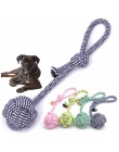 Zabawki dla psów dla dużych psów zabawki interaktywne lina bawełniana dla małych psów zabawki supeł do gryzienia piłka do czyszc