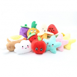 Wiele styl zabawki dla zwierząt kot pies małe zwierząt fleede owoce warzywa kurczak bęben piskliwy zabawka
