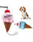 Kreatywny zabawka dla psa Puppy pluszowe piskliwy zabawka dla małe psy kot InteractiveToys do żucia lody grać zabawki różowy/nie