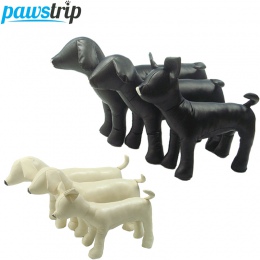 1 pc PU Leather Dog manekiny 3 rozmiar stoi pozycji pies modele zabawki Pet zwierząt sklep wyświetlacz manekin