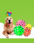 Kolorowe Pet Puppy małe psy zabawki zwierzęta piskliwy do żucia z piszczałka kwak zabawka wydająca dźwięki zabawki piłka dla psó