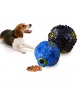 Zabawka dla psa gumowa piłka do żucia dozownik wyciek żywności grać w piłkę interaktywne zwierzęta Dental ząbkowanie zabawka szk