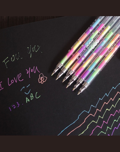 5 sztuk śliczne Design tusz 6 kolorów zakreślacz Marker artykuły papiernicze artykuły długopis kolorowe artykuły papiernicze pis