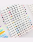 JIANWU 3 sztuk lub 5 sztuk/zestaw japoński piśmienne zebra Mild liniowej podwójne kierunek fluorescencyjny długopis hak długopis