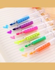 6 sztuk piękny Kawaii fluorescencyjne symulacji strzykawka akwarela długopisy zakreślacze pisak koreański papiernicze artykuły s