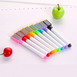 8 sztuk/partia tablica magnetyczna długopis kasowalna Dry White Board markery magnes wbudowany Eraser biuro szkolne