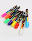 8 kolorów/pudełko wymazywalnej ukośne zakreślacz zestaw 6mm płynna kreda fluorescencyjny Neon Marker LED okno tekturowe długopis