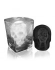 Nowy duży kształt czaszki 3D kostki lodu formierka Bar Party tace silikonowe formy czekoladowe z lejek