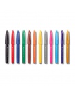 12 kolorów/zestaw Fude dotykowy znak pióro czułem się cienki pędzelek skok elastyczny punkt Marker długopis Assorted Color na ka