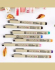 Kolorowe Liner Pen wodoodporna gładka cienka wkładka Pigma Micron Pen 0.45mm Marker do rysowania rysować wkładki artysta markery