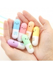 6 sztuk śliczne kapsułki zakreślacz Mini pill kolor marker punkt punkt liniowej materiały biurowe materiały szkolne F869