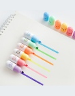 6 kolory śliczne Kawaii Rainbow pigułki zakreślacz do szkoły japoński koreański artykuły papiernicze materiały