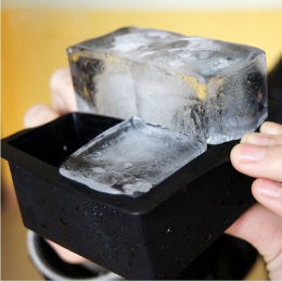 4-Cavity duże silikonowe Drink Ice Cube Pudding galaretki mydło forma taca narzędzia narzędzia do lodów lodu tacki do lodu formy