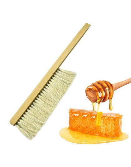 Narzędzia pszczelarskie drewna osy do zamiatania pędzel dwa rzędy konia ogon włosów nowy pszczoła Brush sprzęt pszczelarski