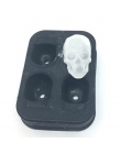 Sprzedaż 1 PC Hot duży taca na kostki lodu budyń formy 3D czaszka formy silikonowe 4-Cavity DIY ekspres do lodu użytku domowego 