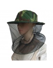 Kamuflaż pszczelarstwo kapelusz wędkarski owady moskitiera zapobiegania czapki siatki czapka wędkarska maska na zewnątrz parasol