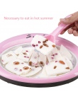Cartoon smażone maszyna do lodu smażone jogurt maszyna Pan Mini lody ekspres do domu wymieszać jogurt maszyna z 2 sztuk smażone 