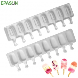 Epson 8 siatki lody formy silikonowe ekspres do z Popsicle Candy Bar formularz BPA za darmo lodu Pop Lolly tacy formy kostki lod