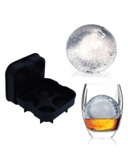 Kostki lodu Ball Maker koktajl whisky lodowa kulka formy 4 duże zamrożone kula taca na kostki lodu narzędzia do lodów narzędzia 