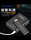 Nowy 20-pack metalowa papierośnica USB-opłata w wysokości elektronicznych zapalniczki kreatywny papierośnica lufka