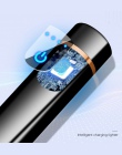 2018 nowy Mini Zapalniczka z USB ekran dotykowy elektryczny zapalniczki do papierosów cienka wiatroszczelna metalu akumulator za