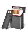 Brand New Ciagrette pojemnik na pudełko ze zdejmowanym zapalniczka elektroniczna na USB bezpłomieniową wiatroodporny tytoń papie