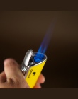 COHIBA wysokiej jakości kieszeni rozmiar metalowy wąż usta kształt z wymienialnym wkładem butan gaz 3 Torch Jet płomień papieros