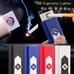 USB zapalniczki elektryczne baterii akumulator bezpłomieniową kolekcjonerska zapalniczki papierosów nowo kreatywna wiatroodporna