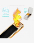 Kompaktowy Mini Usb elektroniczny papieros zapalniczka płomień mniej wiatroszczelna plazma Arc Fance lżejszy akumulator nie zapł