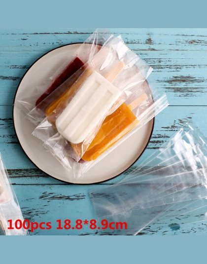 100 sztuk/paczka z tworzywa sztucznego FDA Popsicles formy worki do zamrażarki lody Pop Making mold DIY jogurt letnie napoje dzi