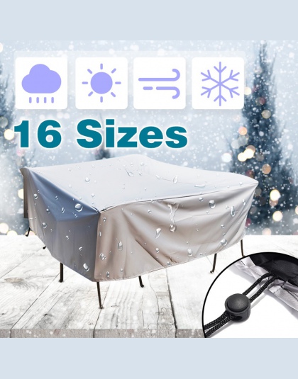 16 rozmiar plandeka wodoodporne meble pokrywa Sofa krzesło stół pokrywa ogród Patio plaży Protector deszcz kurz śniegu pokrowce 